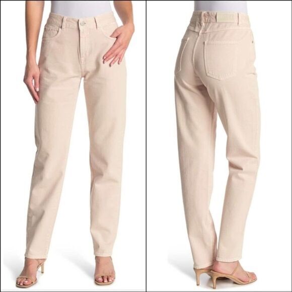 Anthropologie CLOSED Jamie High Waist Straight Leg Jeans LIGHT PEACH Size 26 - Picture 1 of 10